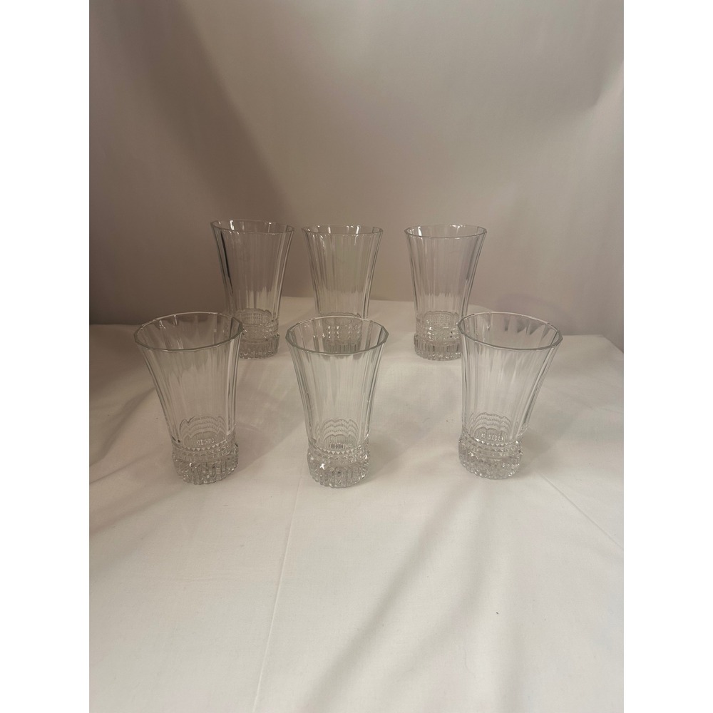 Cristal DArques Durand Victoria Lead Crystal Water Glass Goblets 6.25" Set‎ of 6